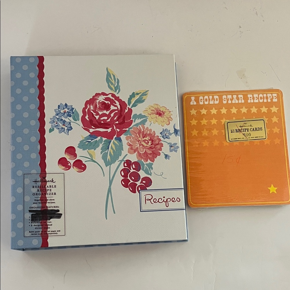 Hallmark Blue and Red Recipe Organizer